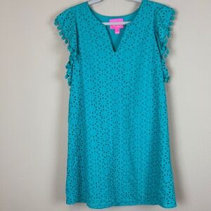 Lilly Pulitzer Teal Eyelet Dress